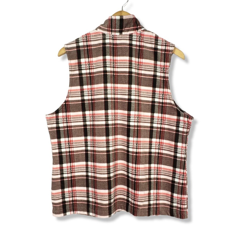 Riders by Lee Light-weight Plaid Fleece Vest Size Large - Picture 5 of 8
